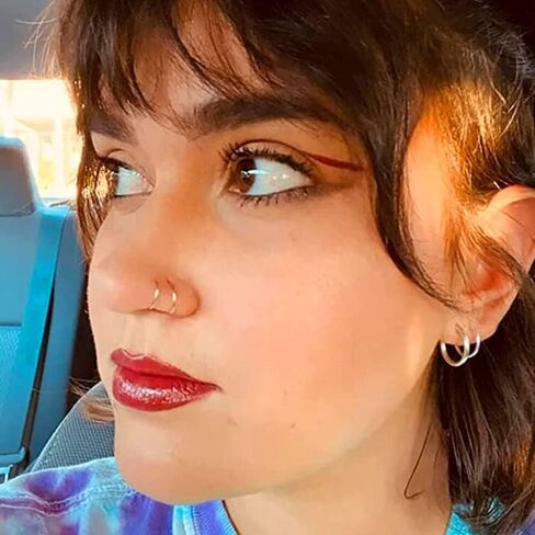 6 قطع من اقراط الانف المزدوجة لثقب الانف الفردي، اقراط حلقية ملتوية للنساء بفتحة واحدة، مجوهرات ثقب الانف الحلزونية الفضية، مجوهرات ثقب الانف 20 غرام 8 ملم in Kuwait