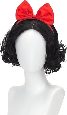 FALAMKA شعر مستعار أسود قصير للفتيات شعر مستعار بوب مجعد زي تنكري لحفلات الهالوين in Kuwait