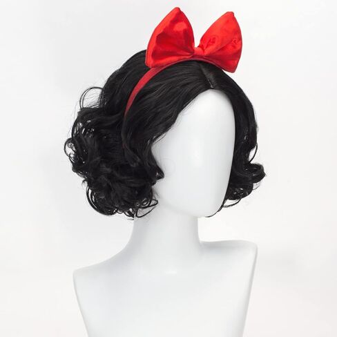 FALAMKA شعر مستعار أسود قصير للفتيات شعر مستعار بوب مجعد زي تنكري لحفلات الهالوين in Kuwait