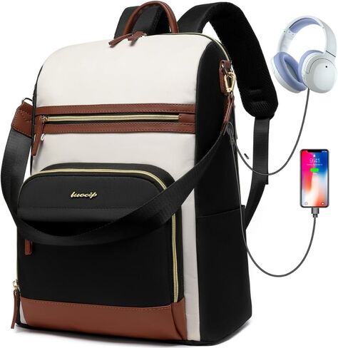 Laptop Backpack Women Travel Bag - 15.6 Inch Convertible Computer Backpack Purse for Women Fashion Nurse Work School Bags Waterproof Daypack Anti Theft Teacher Bookbag for Ladies College Business in Kuwait