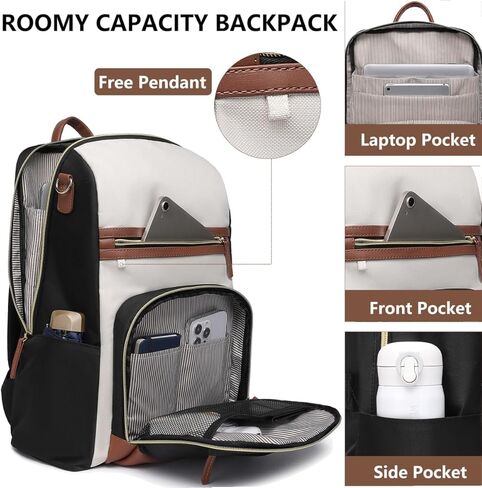 Laptop Backpack Women Travel Bag - 15.6 Inch Convertible Computer Backpack Purse for Women Fashion Nurse Work School Bags Waterproof Daypack Anti Theft Teacher Bookbag for Ladies College Business in Kuwait