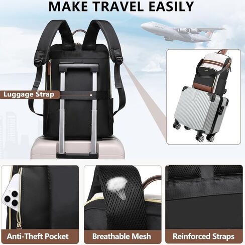 Laptop Backpack Women Travel Bag - 15.6 Inch Convertible Computer Backpack Purse for Women Fashion Nurse Work School Bags Waterproof Daypack Anti Theft Teacher Bookbag for Ladies College Business in Kuwait