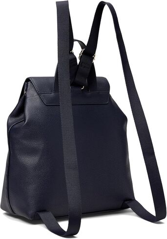 Tommy Hilfiger Ruby II Flap Backpack-Pebble PVC Heritage Brown One Size in Saudi Arabia