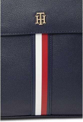 Tommy Hilfiger Ruby II Flap Backpack-Pebble PVC Heritage Brown One Size in Saudi Arabia