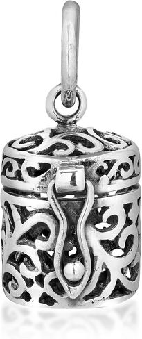 AeraVida See Through Filigree Ornate Prayer Box .925 قلادة فضة استرليني in Saudi Arabia
