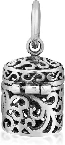 AeraVida See Through Filigree Ornate Prayer Box .925 قلادة فضة استرليني in Saudi Arabia
