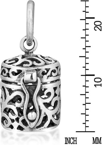 AeraVida See Through Filigree Ornate Prayer Box .925 قلادة فضة استرليني in Saudi Arabia