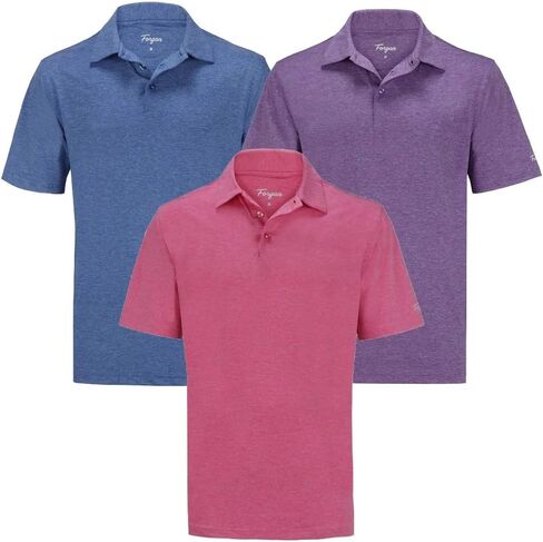 مجموعة 3 قمصان بولو Forgan of St Andrews Premium Heather Golf - للرجال in Kuwait