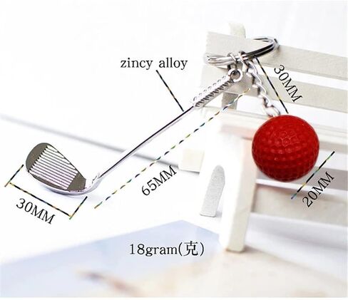 Ergugos Mini Golf Club Ball سلسلة مفاتيح معدنية سلسلة مفاتيح سيارة حامل الهاتف حقيبة قلادة مفتاح سلسلة كيرينغ الرياضة سبليت حلقة رئيسية لمحبي الرياضة عشاق هدية سلاسل المفاتيح، أحمر in Kuwait