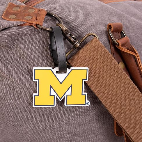 University of Michigan Luggage Tag Wolverines UM U of M Tags Bag (PVC Luggage Tag - Design A) in Saudi Arabia