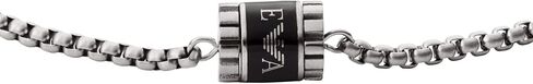 Emporio Armani Men's Silver-Tone Stainless Steel Chain Slider Bracelet (Model: EGS2845040) in Saudi Arabia