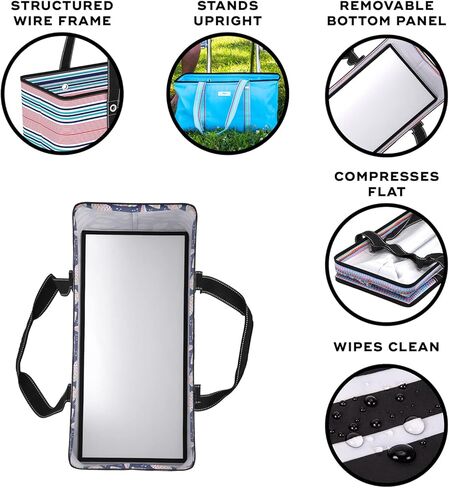 SCOUT Cabana Boy Large, Wide, Low Profile Tote Bag, Soft Pliable Fabric, Family Beach Bag in Kuwait