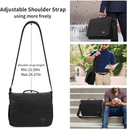 حقيبة كمبيوتر محمول مقاس 17 بوصة، حقيبة رسول للرجال، حقيبة كمبيوتر للسفر كاجوال من القماش الكتاني، حقيبة كتف للرجال، حقائب كروس للرجال، حقيبة كمبيوتر محمول للمدرسة in Kuwait