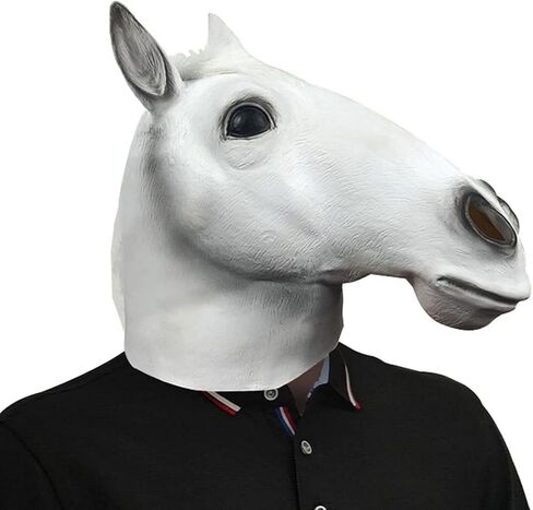 قناع رأس الحصان الحصري من BEESUM، أقنعة BaJack Horse Cosplay لحفلات الهالوين من اللاتكس in Kuwait