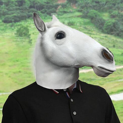 قناع رأس الحصان الحصري من BEESUM، أقنعة BaJack Horse Cosplay لحفلات الهالوين من اللاتكس in Kuwait