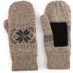 Armycrew Men's Ragg Wool Snowflake Design Winter Glove Mitten in Saudi Arabia