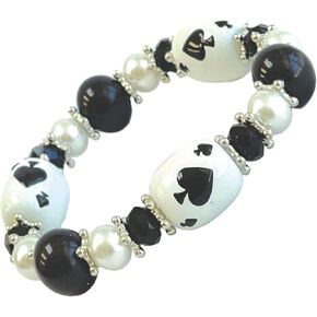 fiona Casino Playing Poker Card Glass Beaded Bracelet, Gift For Women, 1 pc in Saudi Arabia