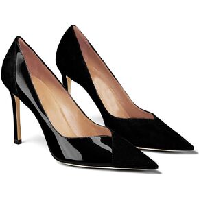 Coutgo Womens Pointed Toe High Heels Pumps Patent Suede Stiletto Heel Slip on Office Party Wedding Dress Shoes in Kuwait