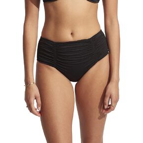 Seafolly Women's Standard Gathered Front Retro Full Coverage Bikini Bottom Swimsuit in Saudi Arabia