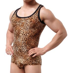 YUFEIDA قميص بدون أكمام للرجال بدون أكمام، قميص ليوبارد مثير، قمصان داخلية in Kuwait