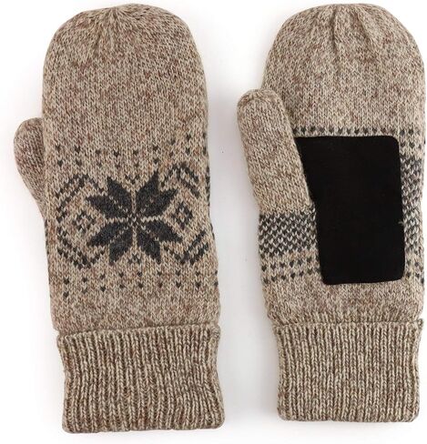 Armycrew Men's Ragg Wool Snowflake Design Winter Glove Mitten in Saudi Arabia