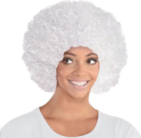 Vibrant Black Curly Party Wig Costume - 1 Count - Premium Synthetic Fiber & Non-Itchy - Perfect For Halloween, Cosplay, & Festivals - One Size Fits All in Saudi Arabia