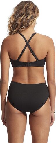 Seafolly Women's Standard Gathered Front Retro Full Coverage Bikini Bottom Swimsuit in Saudi Arabia