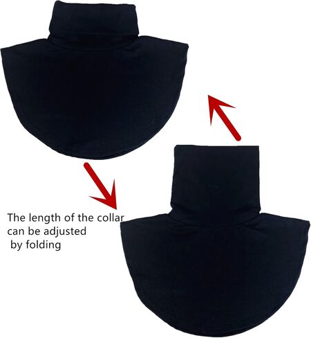 3Pcs Womens False Fake Turtleneck Dickey Mock Collar Dickey Half Top Collar Shirts,Black White Gray in Saudi Arabia