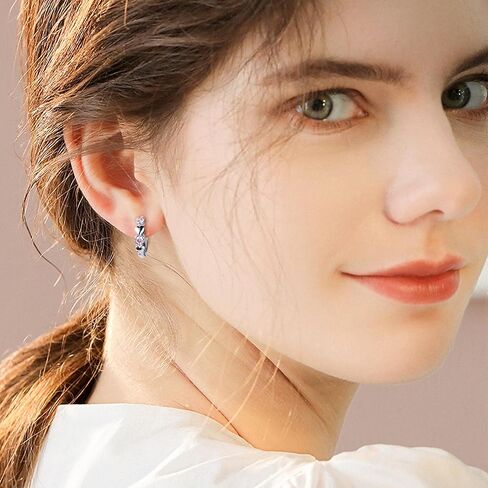 Finrezio 8 Pairs Hypoallergenic Hoop Earrings for Women Girls 316L Stainless Steel Screw Back Earrings CZ Flower Butterfly Screwback Stud Earring Dangle Huggie Earrings in Kuwait