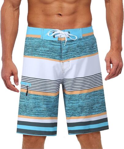 Yaluntalun Men's Swim Trunks Long Quick Dry Beach Board Shorts with Mesh Lining Beachwear in Saudi Arabia