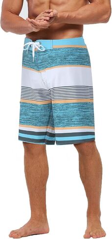 Yaluntalun Men's Swim Trunks Long Quick Dry Beach Board Shorts with Mesh Lining Beachwear in Saudi Arabia