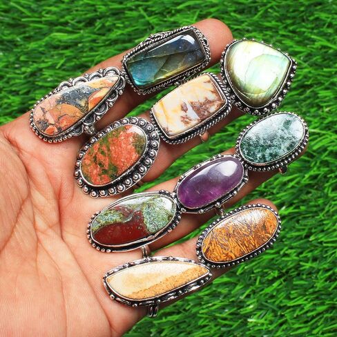 10 PCs Vintage Punk Rings Set Boho Joint Knuckle Ring Statement Finger Rings Retro Jewellery Gift for Girls Women in Kuwait