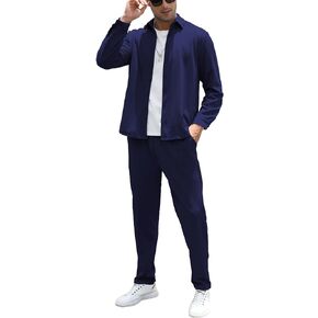 طقم ملابس كاجوال للرجال من اف زد ان اتش كيو ال مكون من قطعتين من قمصان وبنطلون باكمام طويلة وازرار امامية من قطعتين in Kuwait