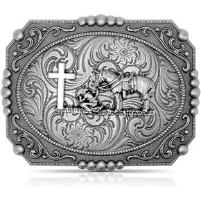 ابزيم حزام للرجال بتصميم رعاة البقر الغربي - ابزيم حزام لا تدخل اون مي للنساء والرجال حزام كاوبوي مشبك حزام راعية البقر in Kuwait