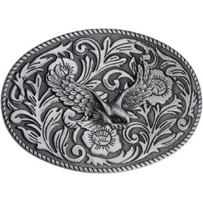 Longcreek Eagle Belt Buckle for Men, Flower Eagle Belt Buckle, Vintage Hawk Soaring Eagle Filigree Norse Viking Belt Buckle in Kuwait