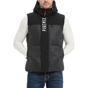 PUREMSX Men's Puffer Vest, Winter Warm Padded Outdoor Casual Sleeveless Jacket Coat in Kuwait