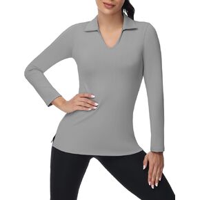 LOVRUBY Womens Golf Polo Tennis Shirts Long Sleeve UPF 50+ Sun Protection Athletic Workout Top for Exercise Gym Casual