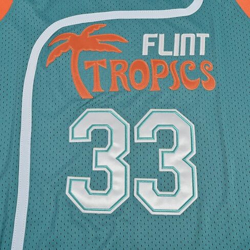 DADHI قميص كرة السلة للشباب Flint Tropics #33 قميص رياضي مطرز أنيق للأطفال بدون أكمام مقاس XS-XL in Kuwait