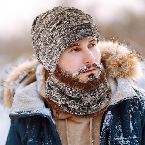 Breathffy 36 Pcs Winter Beanie Hats Scarf Gloves Sock Set Warm Fleece Lined Knitted Hat Skull Cap for Men Women Touchscreen Gloves Neck Gaiter Warm Sock for Winter Multicolor in Saudi Arabia