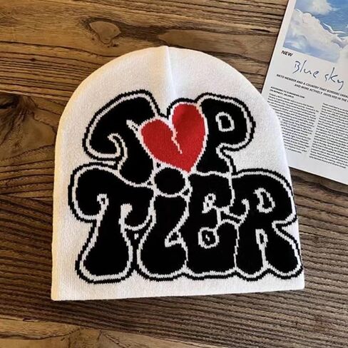 2THESTARS Beanies Y2K، قبعة جرافيك Y2K، تصميم عنكبوت كروشيه، محبوك للدفء والراحة والملمس الناعم، ملابس الشارع in Kuwait