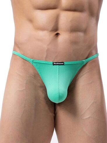 Hanhepee Men's Sexy Thong Pouch Underwear Low Rise G-String in Saudi Arabia