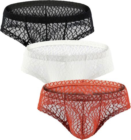 ملابس داخلية مريحة للرجال من Uneihoiz مصنوعة من الدانتيل منخفضة الارتفاع ومطاطة in Kuwait