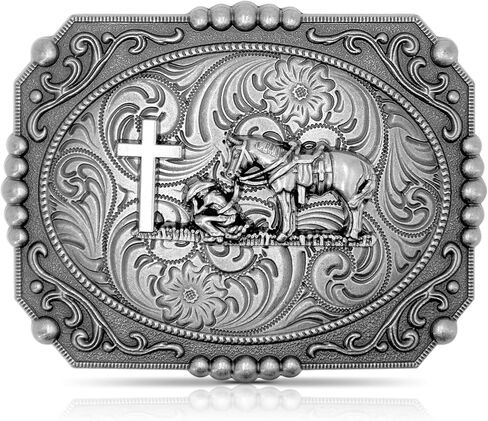 ابزيم حزام للرجال بتصميم رعاة البقر الغربي - ابزيم حزام لا تدخل اون مي للنساء والرجال حزام كاوبوي مشبك حزام راعية البقر in Kuwait