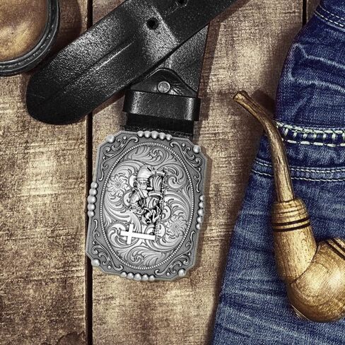 ابزيم حزام للرجال بتصميم رعاة البقر الغربي - ابزيم حزام لا تدخل اون مي للنساء والرجال حزام كاوبوي مشبك حزام راعية البقر in Kuwait