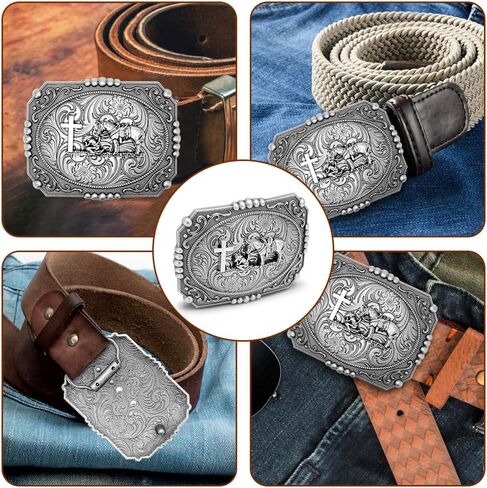 ابزيم حزام للرجال بتصميم رعاة البقر الغربي - ابزيم حزام لا تدخل اون مي للنساء والرجال حزام كاوبوي مشبك حزام راعية البقر in Kuwait