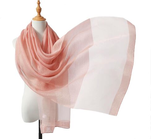 STARWHISPER Women's Gold Trim Silk Scarf Shawl Wrap - Elegant Accessory for Evening Dress - Gift Packaged in Saudi Arabia