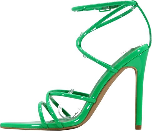 كعب عالي من Cape Robbin ADA Nude Super Strappy مدبب ومفتوح عند أصابع القدم وحزام الكاحل in Saudi Arabia
