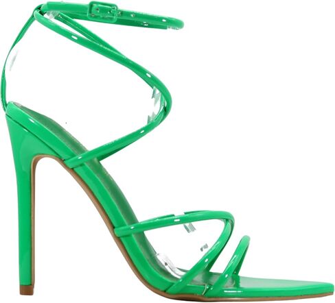 كعب عالي من Cape Robbin ADA Nude Super Strappy مدبب ومفتوح عند أصابع القدم وحزام الكاحل in Saudi Arabia