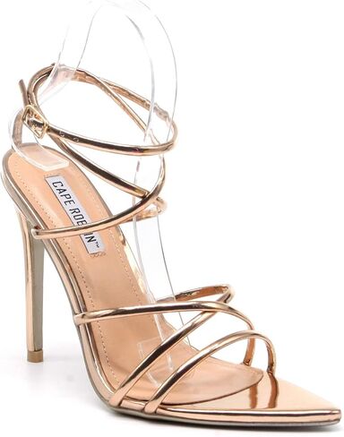 Cape Robbin Women's Strappy Pointy Open Toe Ankle Strap Stiletto Sandal-Ada in Saudi Arabia