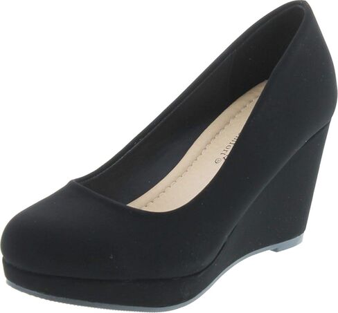 CITYCLASSIFIED Mark/Thomas ~ Womens Mary Jane Strap Comfortable Office Dress Platform Wedge Pump Heel Shoes in Kuwait